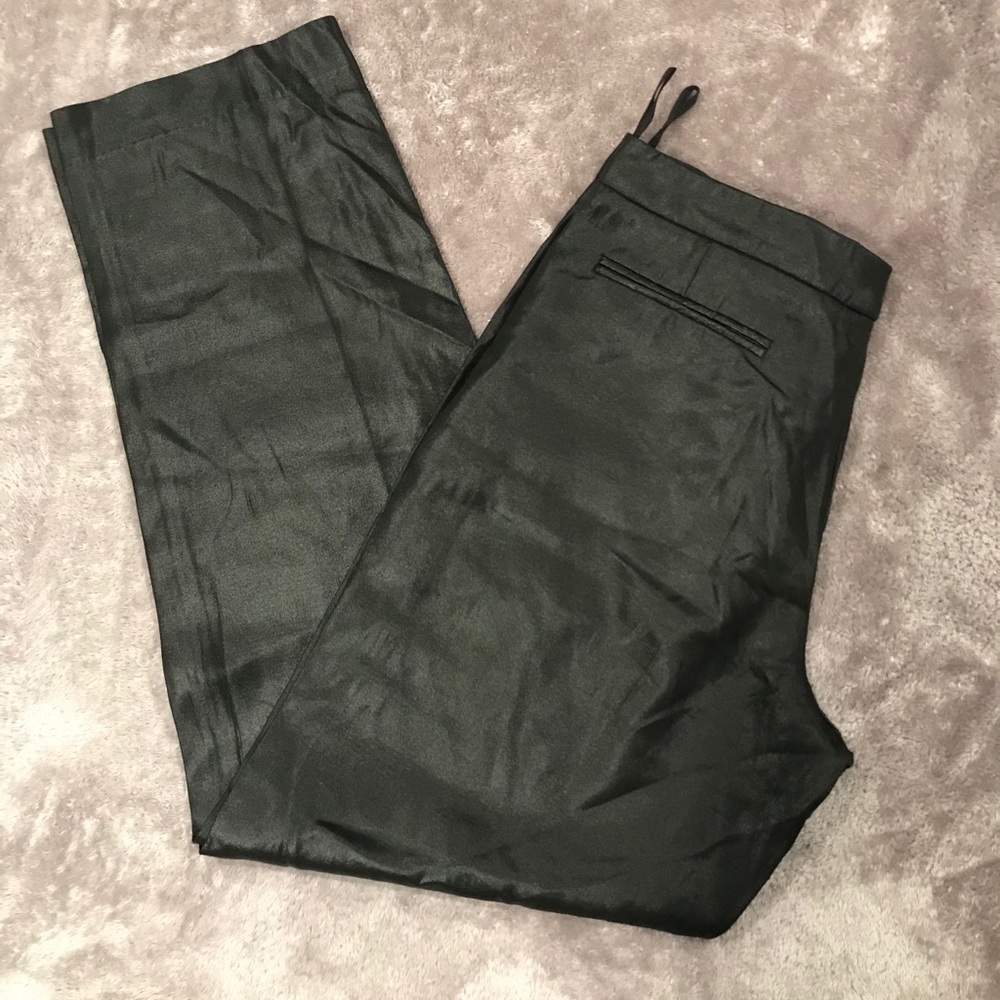 GUCCI All Black 100% Rayon Cupro Pants, size 40 EU